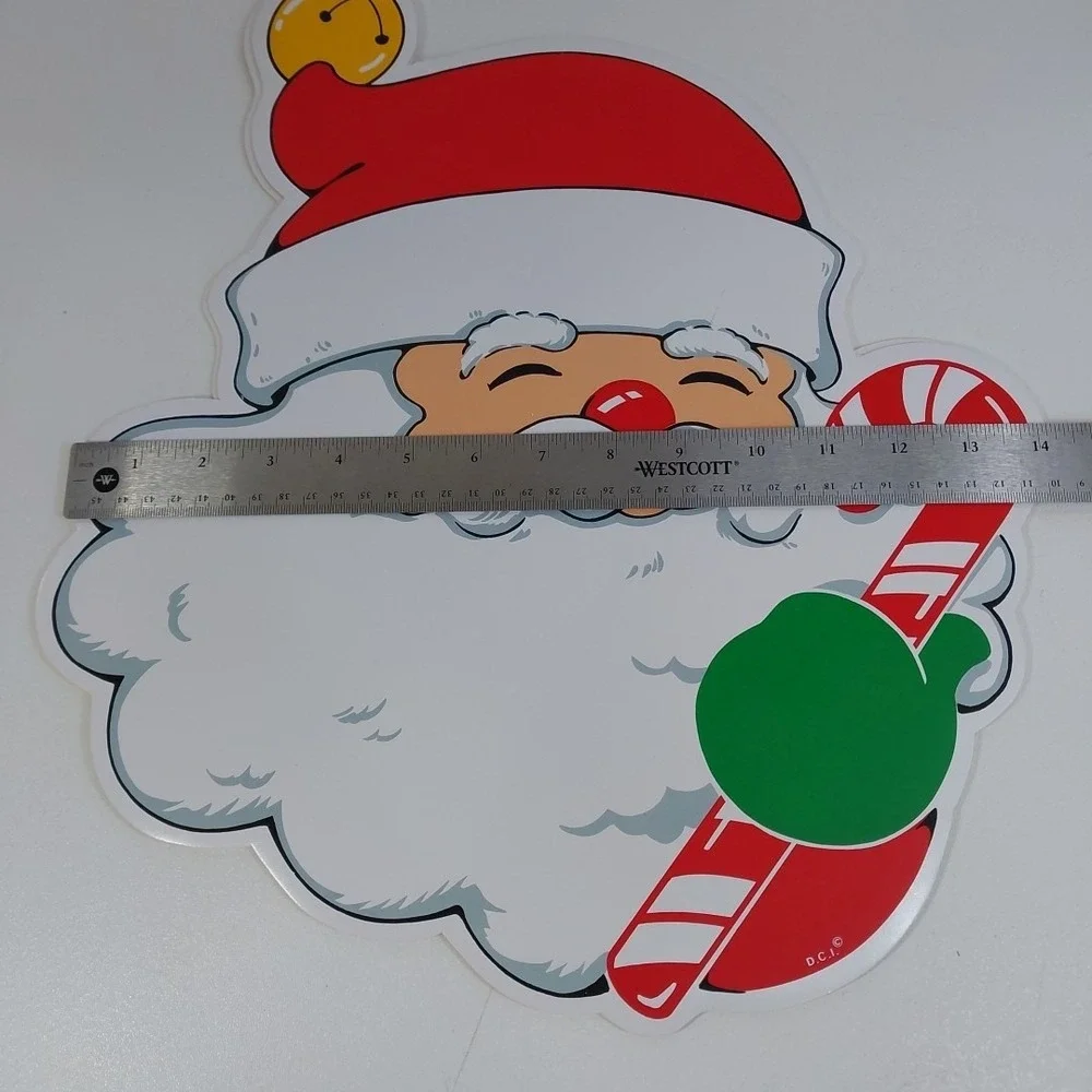 VINTAGE SANTA Candy Cane CHRISTMAS‎ VINYL PLACEMATS (2)